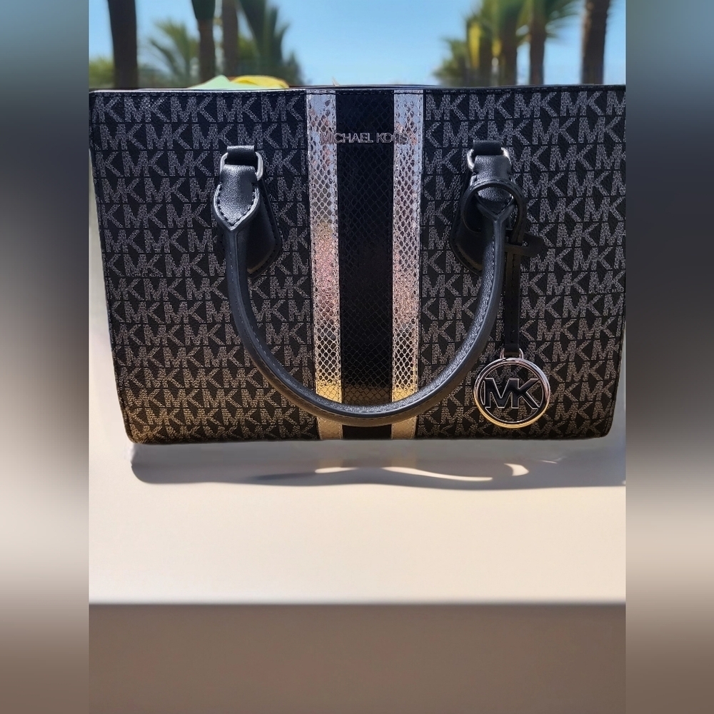 Michael Kors Black and Gold Women's Bag